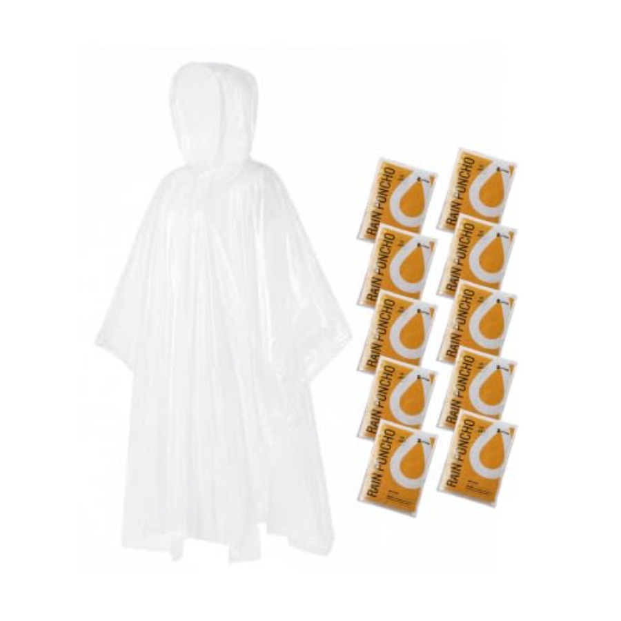 Emergency Poncho Rain - معاطف مطر للاستخدام مرة واحدة للبالغين،