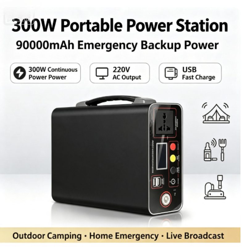 Solar Emergency Charger - محطة طاقة محمولة 300 واط 220