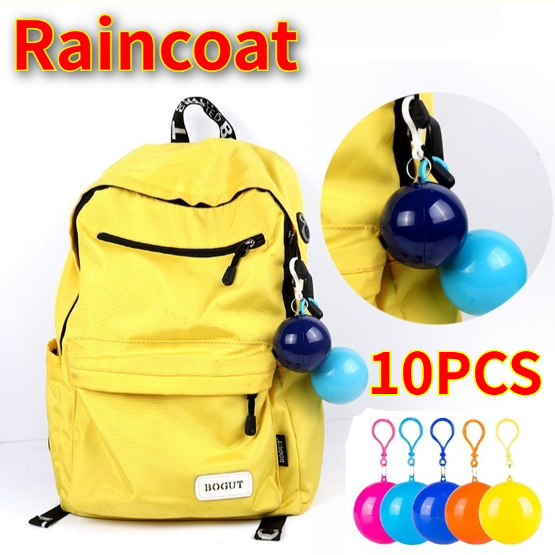 10 قطع من معاطف المطر الملونة  - مراجعة Emergency Poncho Rain وسعره