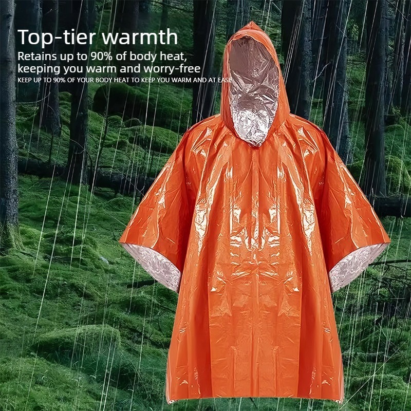 1-10 قطع من بطانية الطوارئ الم - مراجعة Emergency Poncho Rain وسعره